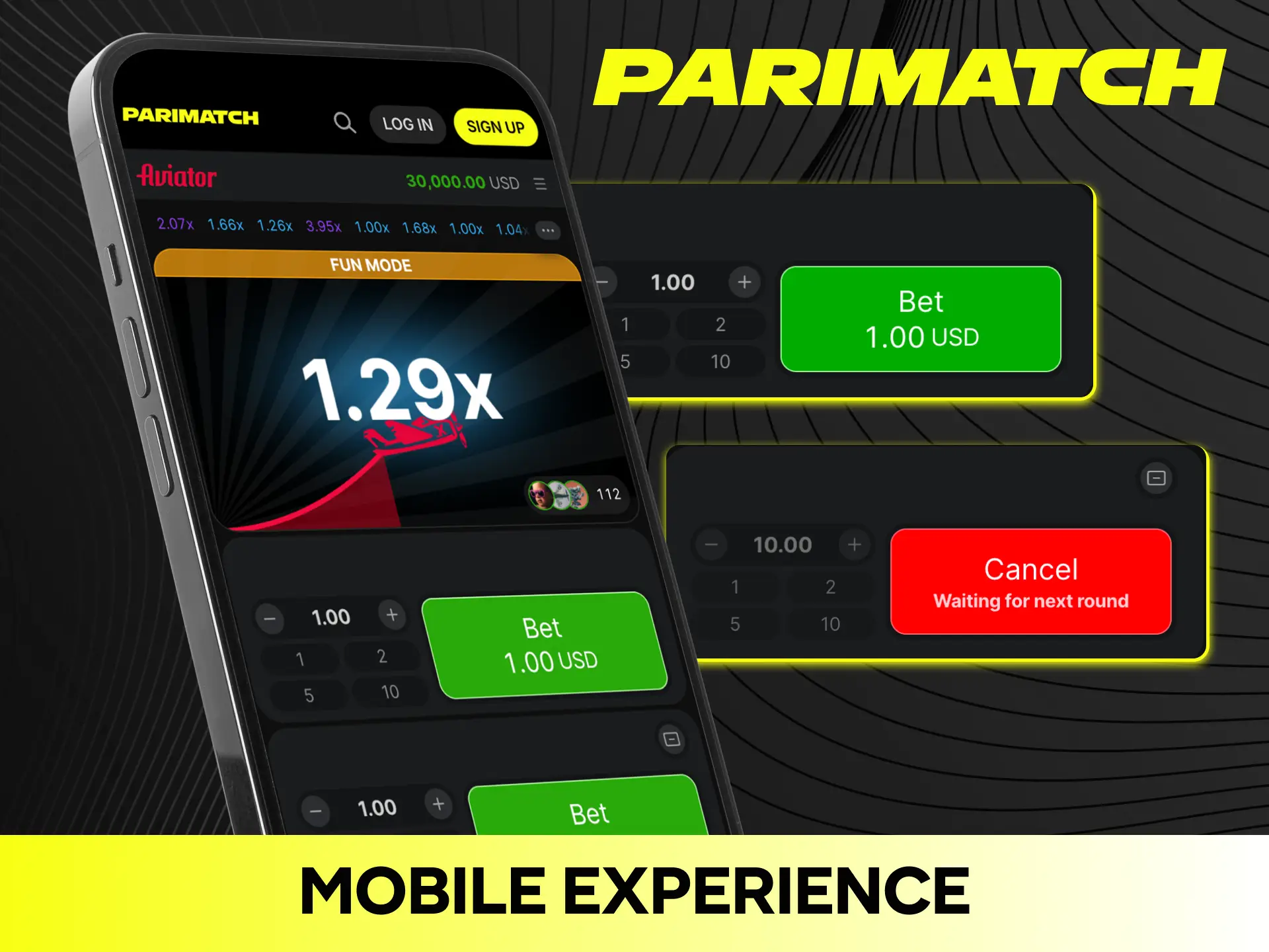 Enjoy smooth mobile performance when playing the Aviator game on Parimatch.