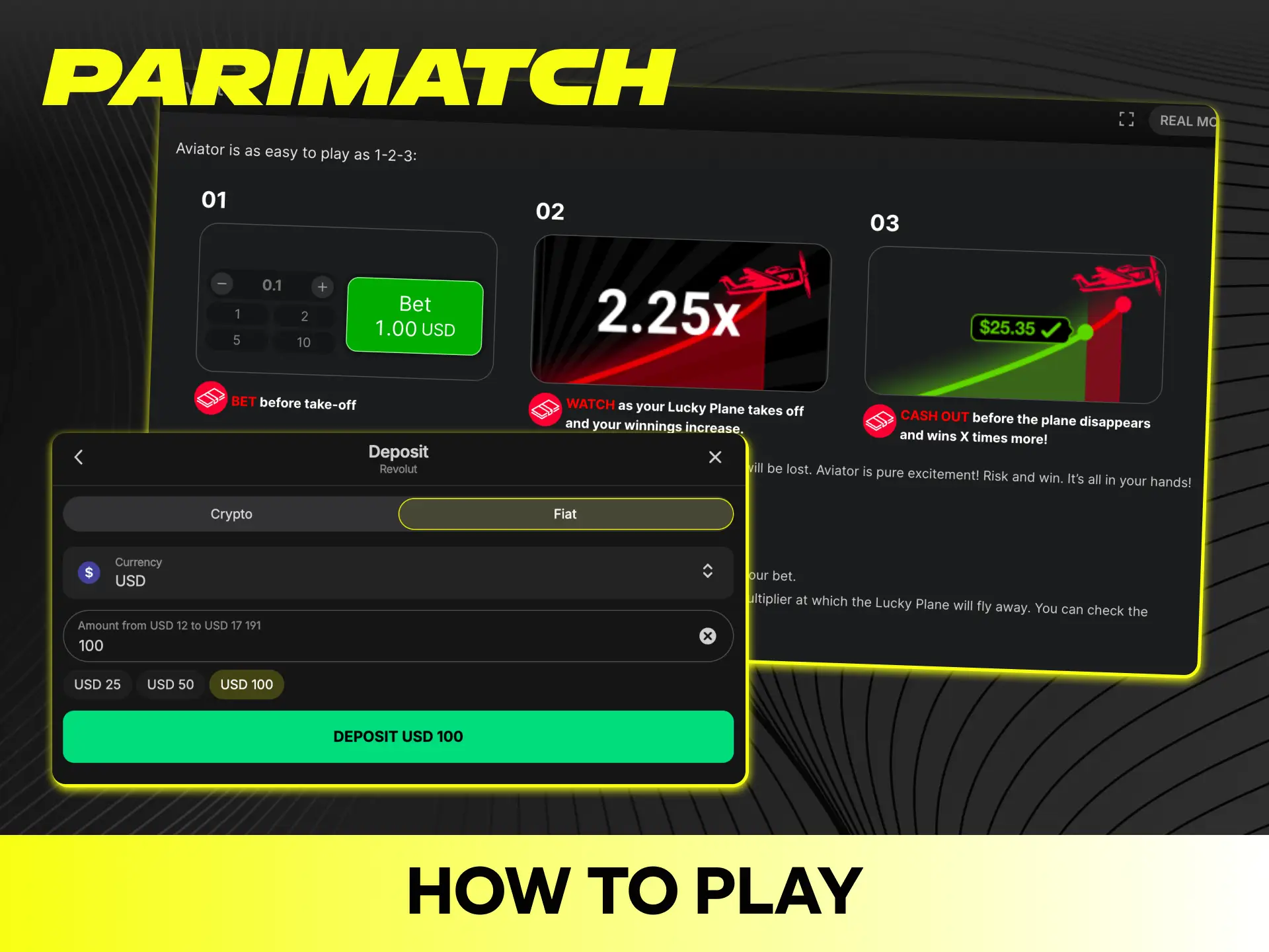 Follow simple step-by-step instructions to play the Aviator game on Parimatch.