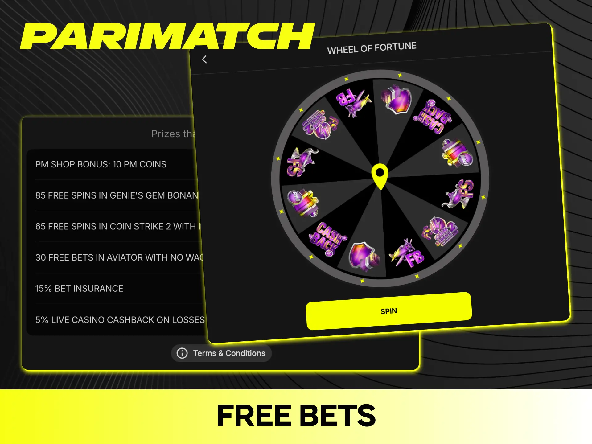 Use free bets to place sports wagers without risking your cash on Parimatch.