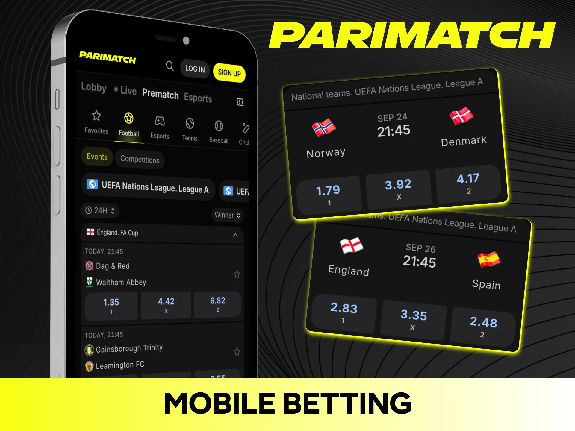 Download the mobile app to enjoy seamless football betting anytime with Parimatch.
