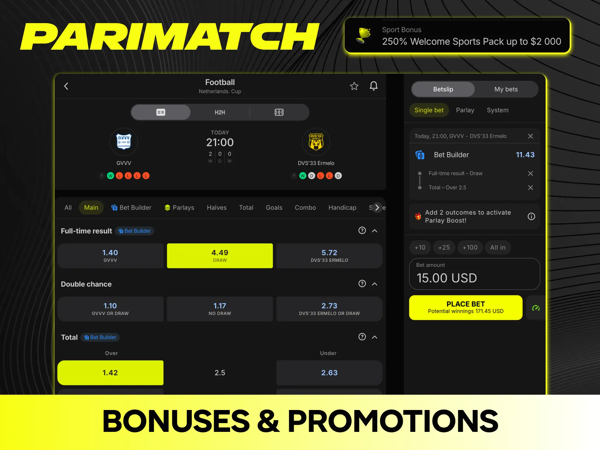 Claim exclusive football bonuses and promo deals to boost your bets on Parimatch.