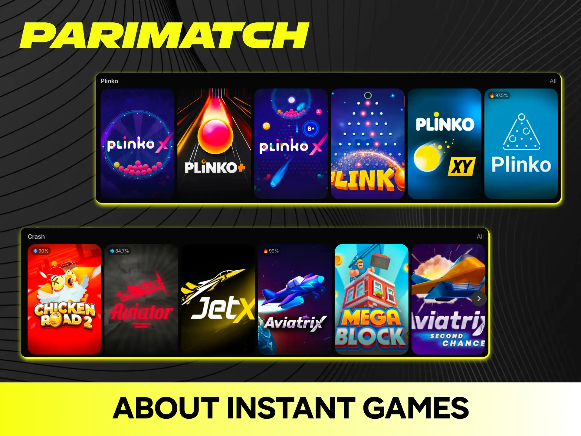 Learn how fast-paced instant games work and offer quick payouts on Parimatch.
