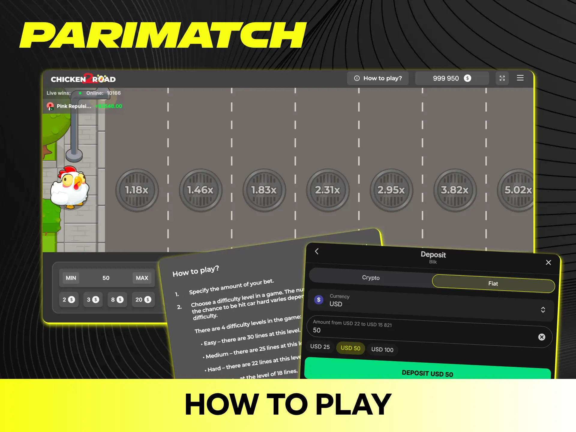 Follow simple step-by-step instructions to play instant games on the Parimatch platform.