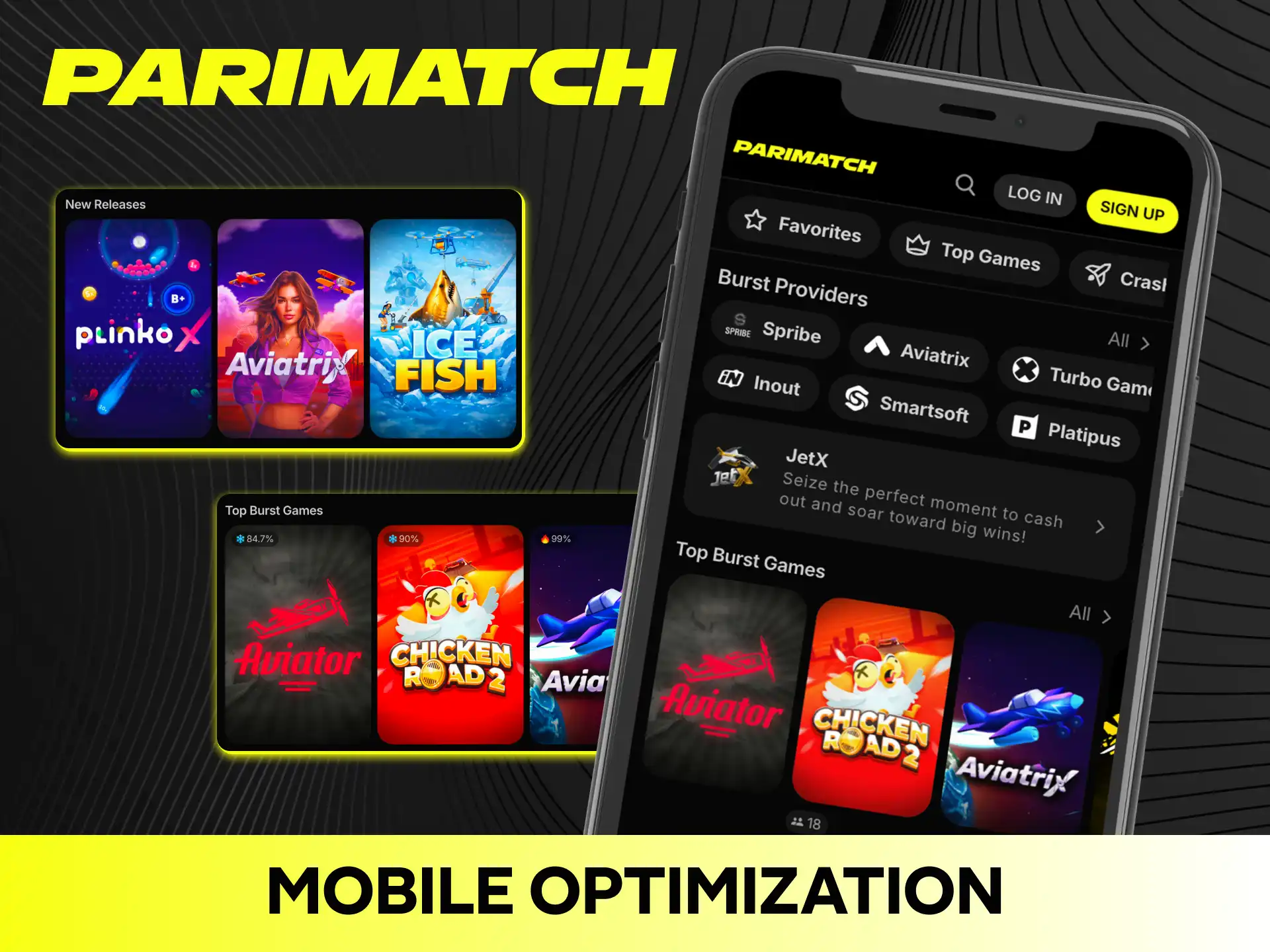 Experience full mobile optimization for seamless instant games gameplay on Parimatch.