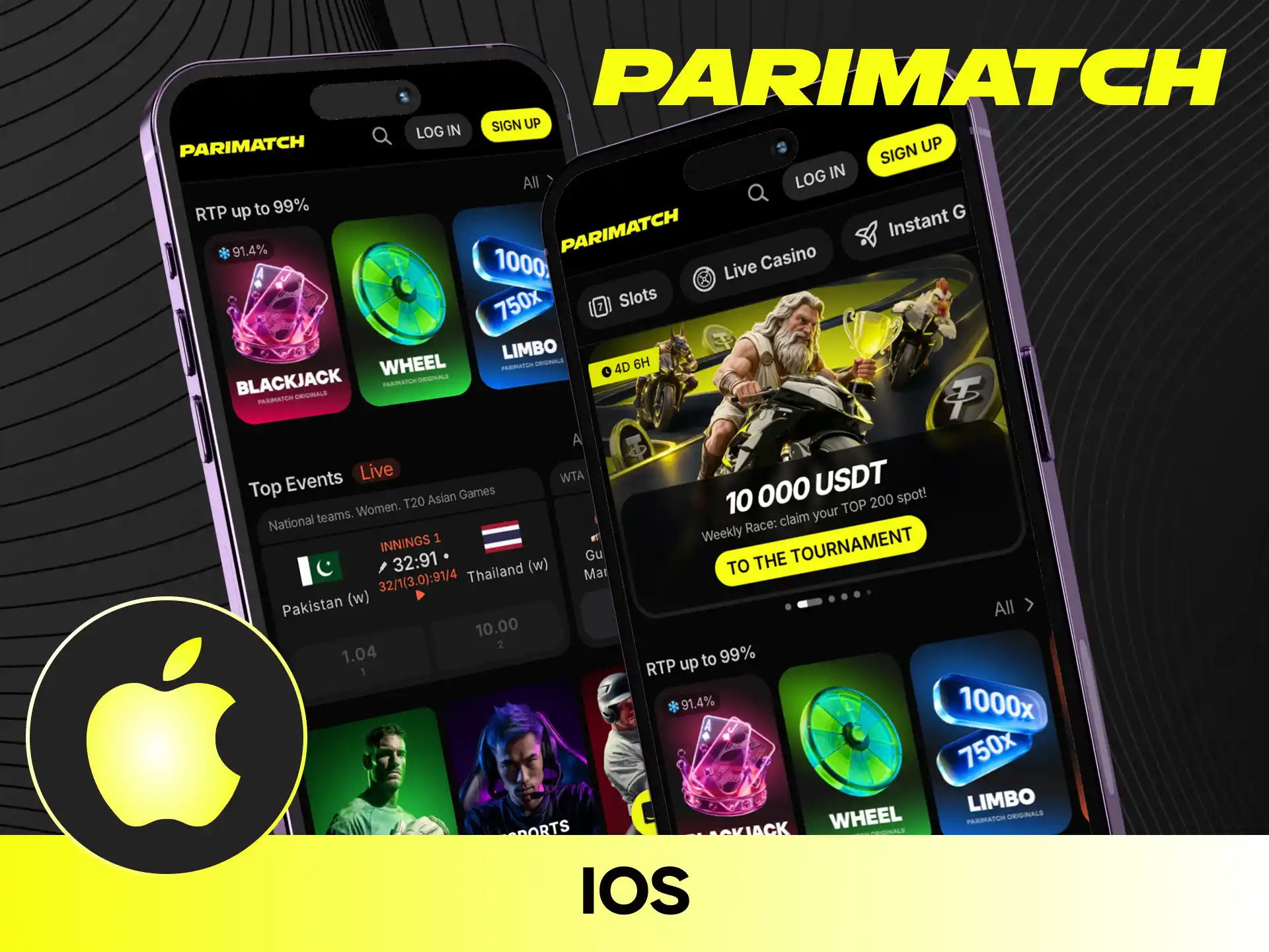 Get the dedicated Parimatch iOS app for smooth sports betting on iPhone.