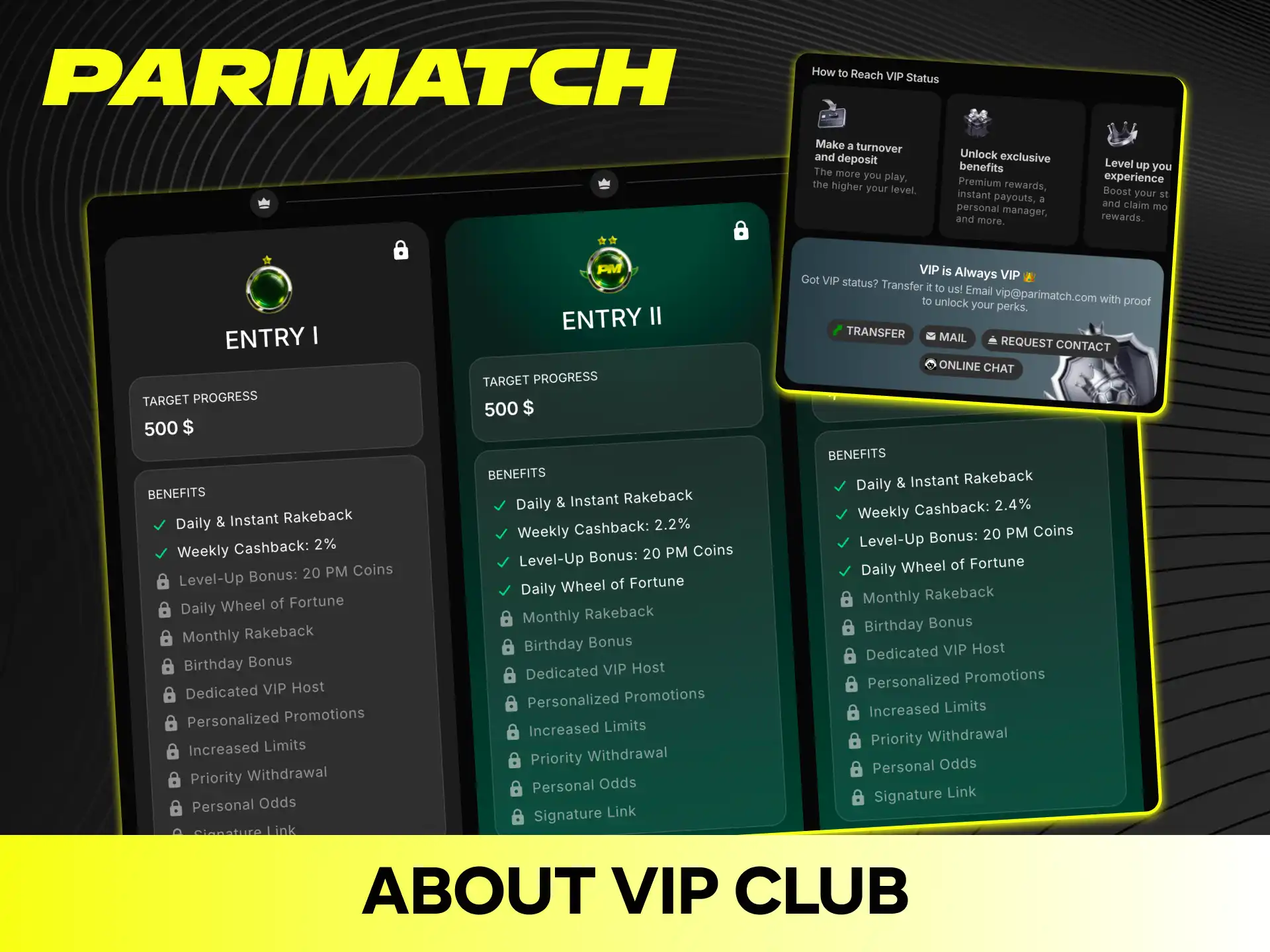 Learn what privileges and rewards await you in the official Parimatch VIP club.
