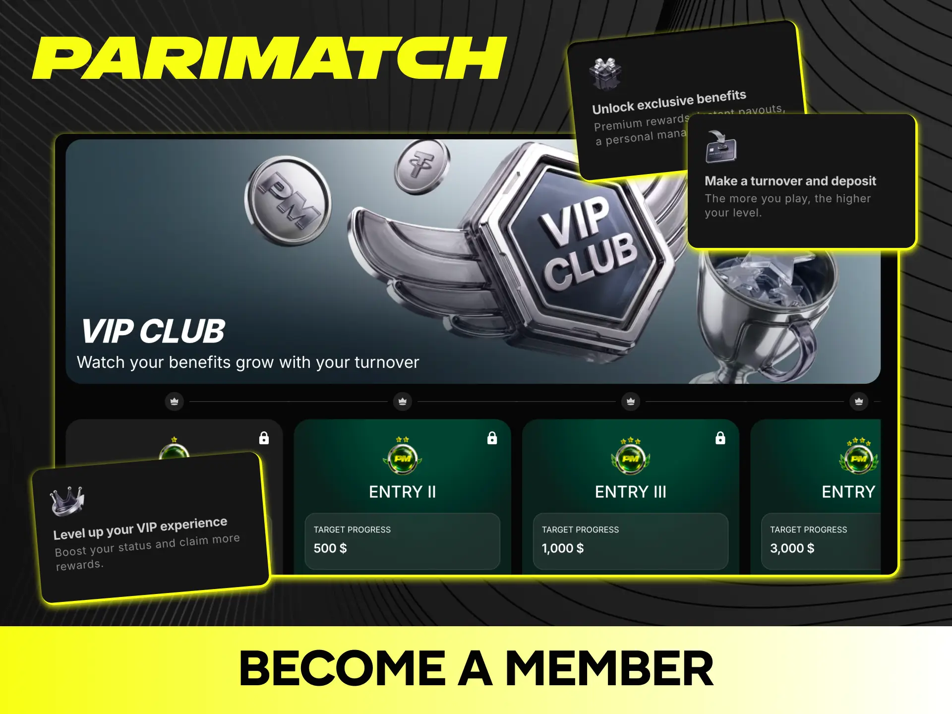 Discover how to qualify and become an exclusive VIP member on Parimatch.