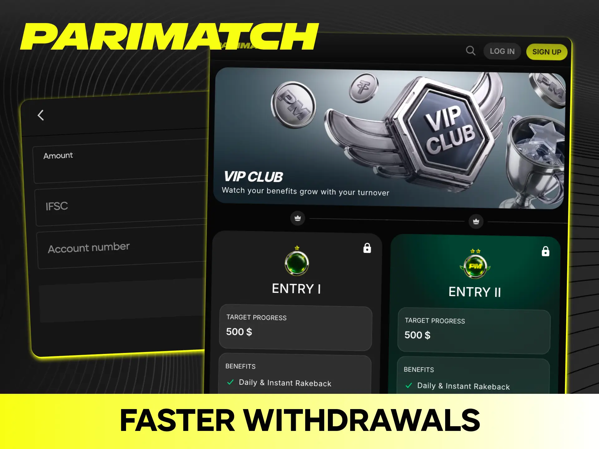 Benefit from faster withdrawal processing times and increased payout limits on Parimatch.
