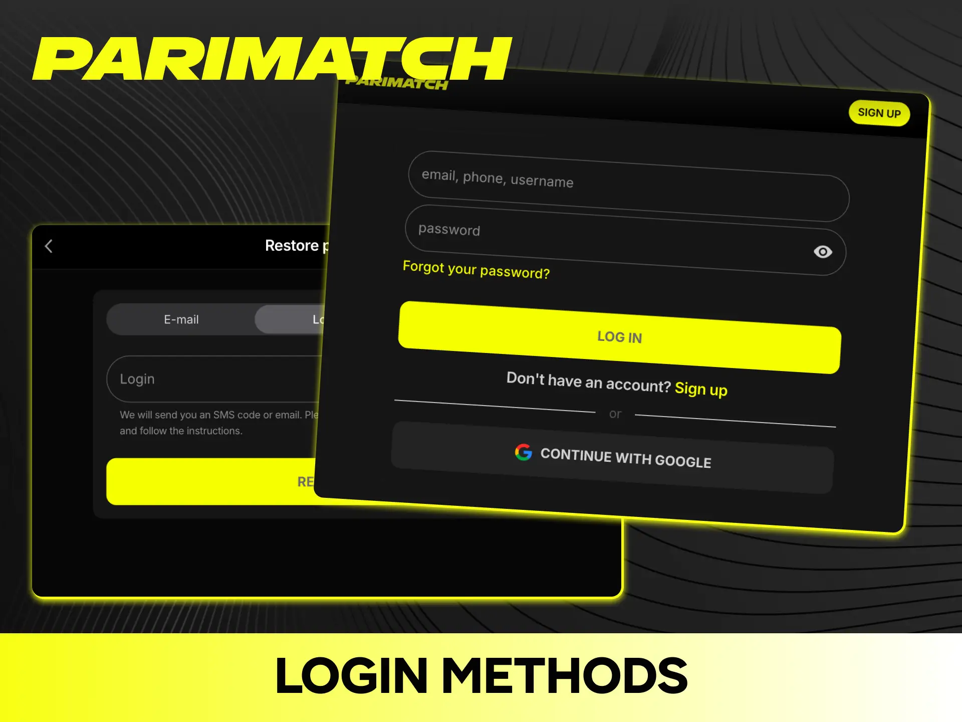 Explore fast and convenient login methods to access your Parimatch account instantly.